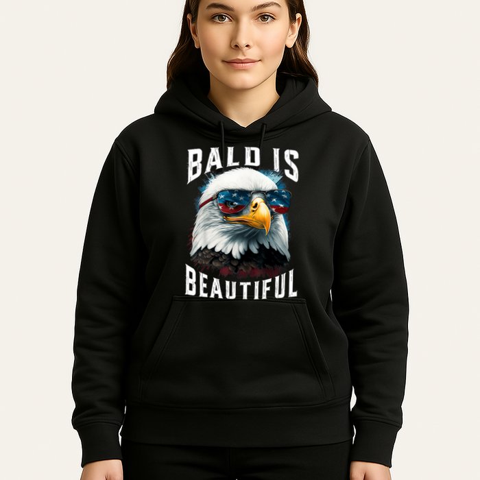 4th Of July Independence Day Bald Eagle Bald Is Beautiful Hoodie