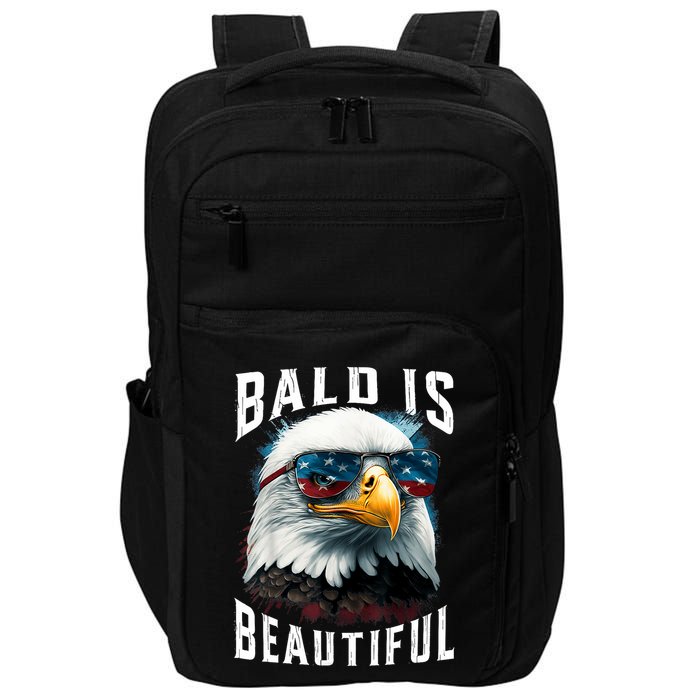 4th Of July Independence Day Bald Eagle Bald Is Beautiful Impact Tech Backpack