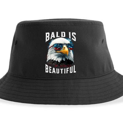 4th Of July Independence Day Bald Eagle Bald Is Beautiful Sustainable Bucket Hat