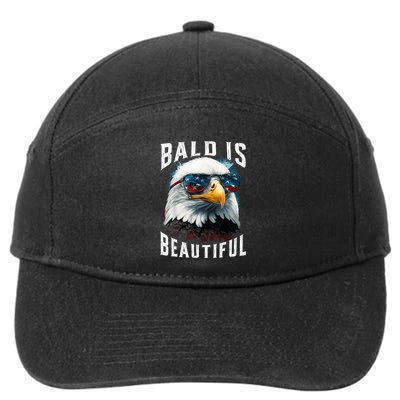 4th Of July Independence Day Bald Eagle Bald Is Beautiful 7-Panel Snapback Hat