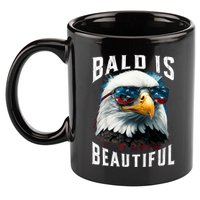 4th Of July Independence Day Bald Eagle Bald Is Beautiful 11oz C Handle Ceramic Mug