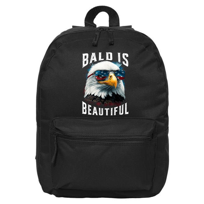 4th Of July Independence Day Bald Eagle Bald Is Beautiful 16 in Basic Backpack