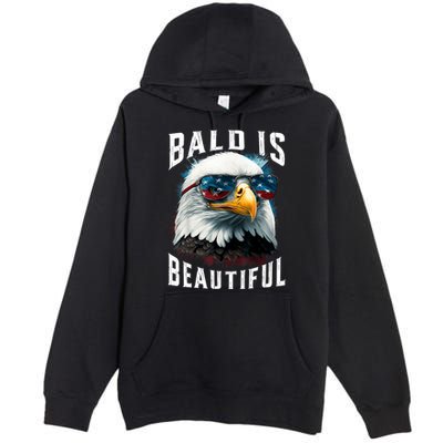 4th Of July Independence Day Bald Eagle Bald Is Beautiful Premium Pullover Hoodie