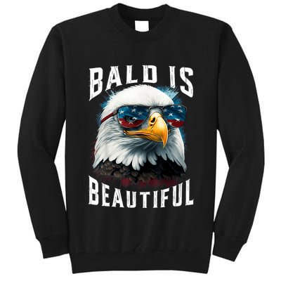 4th Of July Independence Day Bald Eagle Bald Is Beautiful Tall Sweatshirt