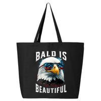 4th Of July Independence Day Bald Eagle Bald Is Beautiful 25L Jumbo Tote