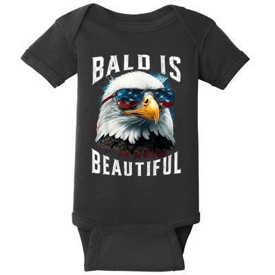 4th Of July Independence Day Bald Eagle Bald Is Beautiful Baby Bodysuit