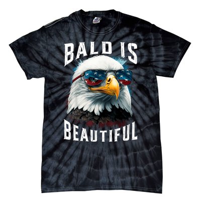 4th Of July Independence Day Bald Eagle Bald Is Beautiful Tie-Dye T-Shirt