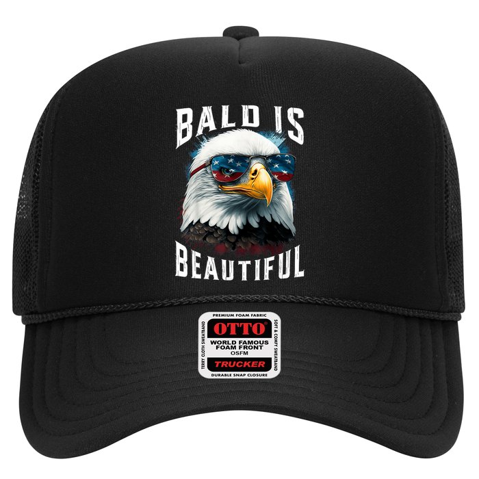 4th Of July Independence Day Bald Eagle Bald Is Beautiful Trucker Hat
