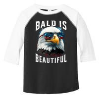 4th Of July Independence Day Bald Eagle Bald Is Beautiful Toddler Fine Jersey T-Shirt