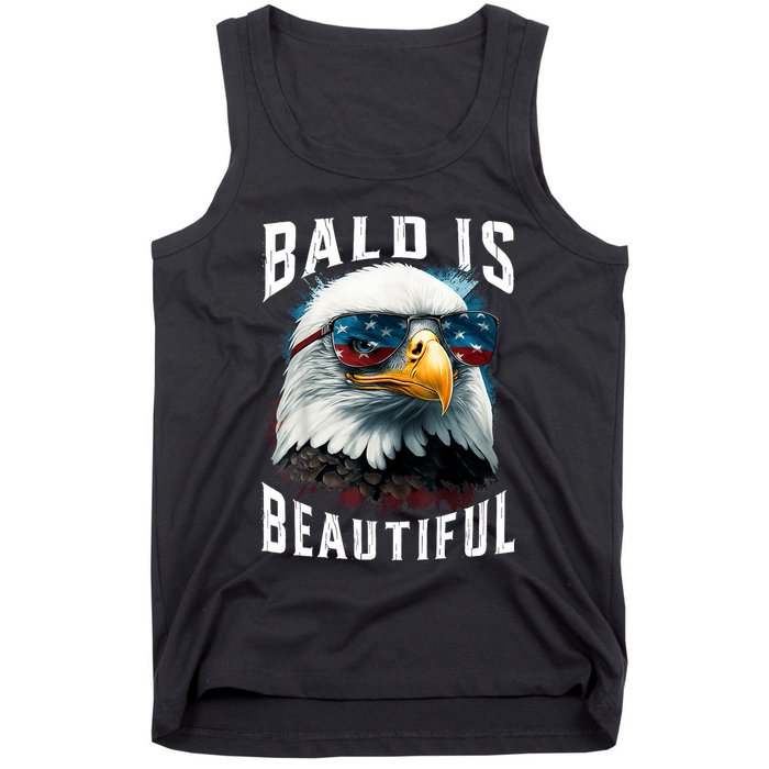 4th Of July Independence Day Bald Eagle Bald Is Beautiful Tank Top