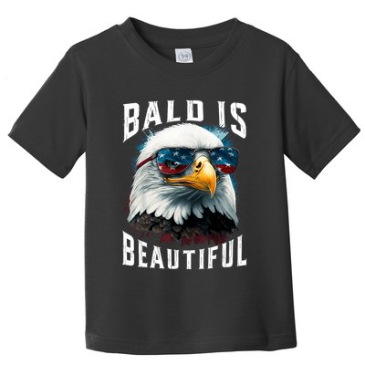 4th Of July Independence Day Bald Eagle Bald Is Beautiful Toddler T-Shirt