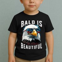 4th Of July Independence Day Bald Eagle Bald Is Beautiful Toddler T-Shirt
