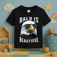 4th Of July Independence Day Bald Eagle Bald Is Beautiful Toddler T-Shirt