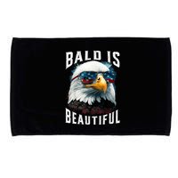 4th Of July Independence Day Bald Eagle Bald Is Beautiful Microfiber Hand Towel