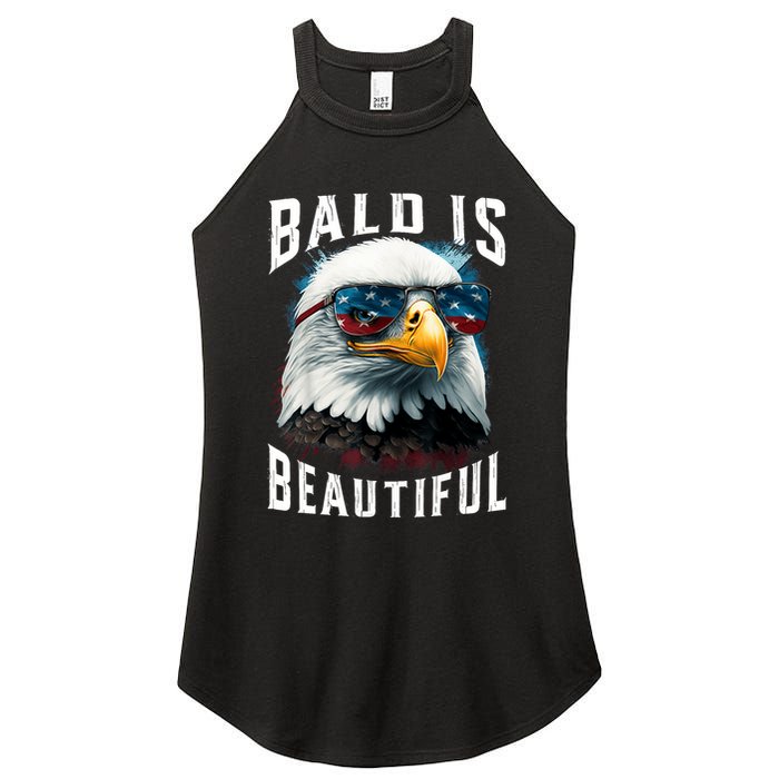 4th Of July Independence Day Bald Eagle Bald Is Beautiful Women's Perfect Tri Rocker Tank