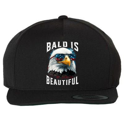 4th Of July Independence Day Bald Eagle Bald Is Beautiful Wool Snapback Cap