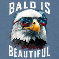4th Of July Independence Day Bald Eagle Bald Is Beautiful Garment-Dyed Sweatshirt