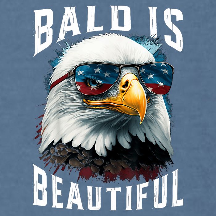 4th Of July Independence Day Bald Eagle Bald Is Beautiful Garment-Dyed Sweatshirt