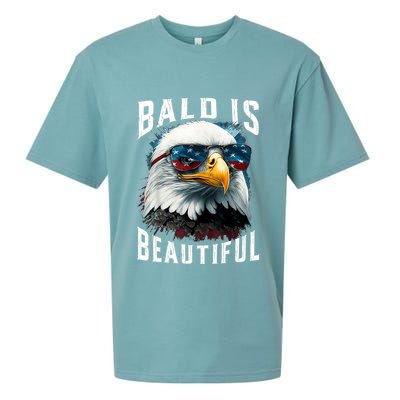 4th Of July Independence Day Bald Eagle Bald Is Beautiful Sueded Cloud Jersey T-Shirt