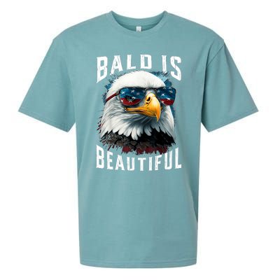 4th Of July Independence Day Bald Eagle Bald Is Beautiful Sueded Cloud Jersey T-Shirt