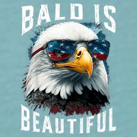 4th Of July Independence Day Bald Eagle Bald Is Beautiful Sueded Cloud Jersey T-Shirt
