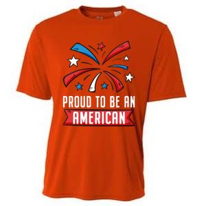 4th Of July Independence Day 1976 Proud To Be An American Gift Cooling Performance Crew T-Shirt