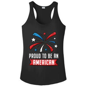 4th Of July Independence Day 1976 Proud To Be An American Gift Ladies PosiCharge Competitor Racerback Tank