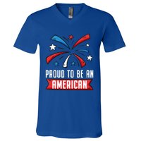 4th Of July Independence Day 1976 Proud To Be An American Gift V-Neck T-Shirt