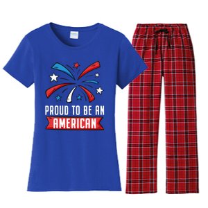 4th Of July Independence Day 1976 Proud To Be An American Gift Women's Flannel Pajama Set