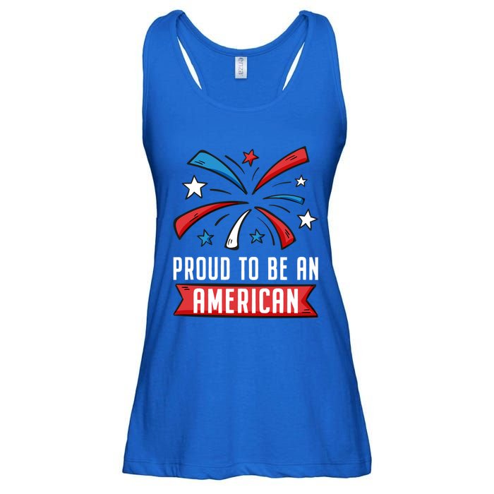 4th Of July Independence Day 1976 Proud To Be An American Gift Ladies Essential Flowy Tank