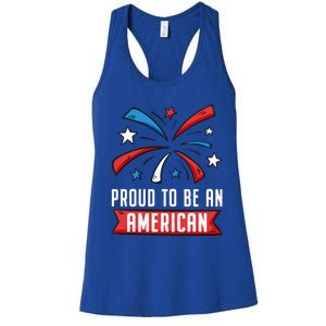 4th Of July Independence Day 1976 Proud To Be An American Gift Women's Racerback Tank