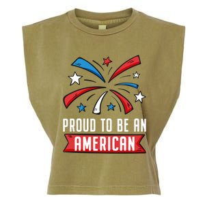 4th Of July Independence Day 1976 Proud To Be An American Gift Garment-Dyed Women's Muscle Tee