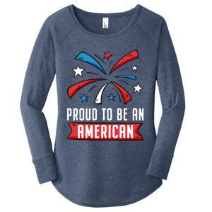 4th Of July Independence Day 1976 Proud To Be An American Gift Women's Perfect Tri Tunic Long Sleeve Shirt