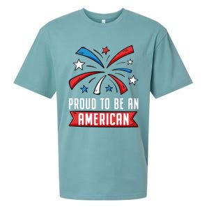 4th Of July Independence Day 1976 Proud To Be An American Gift Sueded Cloud Jersey T-Shirt