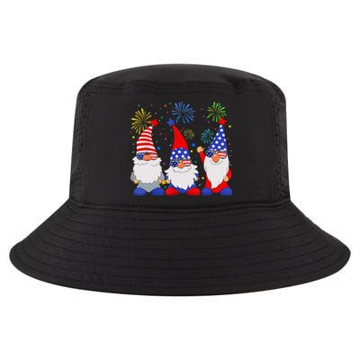 4th of July Gnomes Patriotic American Flag Cute Gnome Cool Comfort Performance Bucket Hat