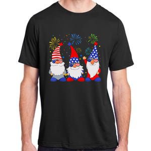 4th of July Gnomes Patriotic American Flag Cute Gnome Adult ChromaSoft Performance T-Shirt