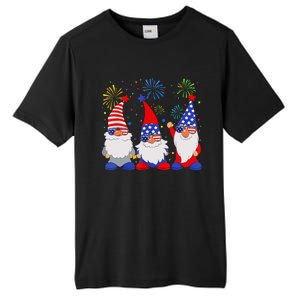 4th of July Gnomes Patriotic American Flag Cute Gnome Tall Fusion ChromaSoft Performance T-Shirt