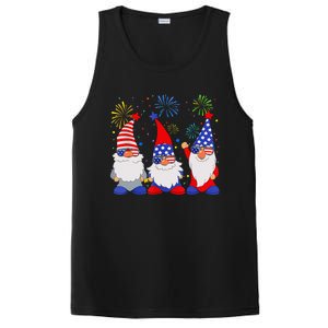 4th of July Gnomes Patriotic American Flag Cute Gnome PosiCharge Competitor Tank