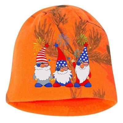 4th of July Gnomes Patriotic American Flag Cute Gnome Kati - Camo Knit Beanie