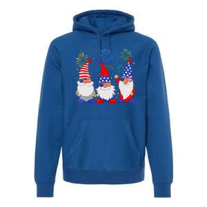 4th of July Gnomes Patriotic American Flag Cute Gnome Premium Hoodie