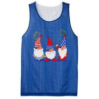 4th of July Gnomes Patriotic American Flag Cute Gnome Mesh Reversible Basketball Jersey Tank