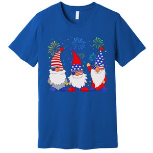 4th of July Gnomes Patriotic American Flag Cute Gnome Premium T-Shirt