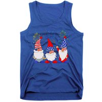 4th of July Gnomes Patriotic American Flag Cute Gnome Tank Top