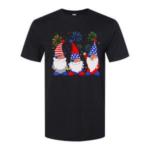 4th of July Gnomes Patriotic American Flag Cute Gnome Softstyle CVC T-Shirt