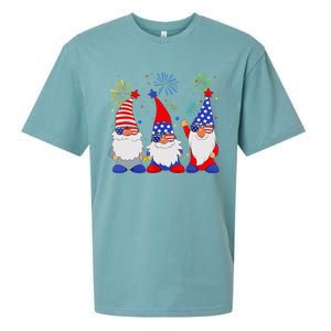 4th of July Gnomes Patriotic American Flag Cute Gnome Sueded Cloud Jersey T-Shirt