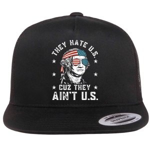 4th Of July Bald Eagle Mullet Murica Usa Usa Merica Flat Bill Trucker Hat