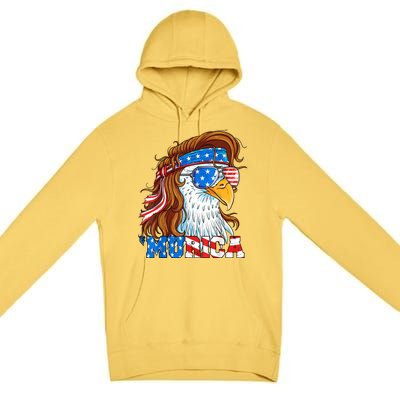 4th Of July Bald Eagle Mullet Murica Usa Usa Merica Premium Pullover Hoodie