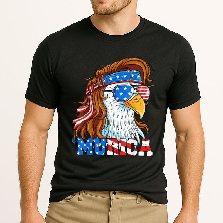 4th Of July Bald Eagle Mullet Murica Usa Usa Merica Cooling Performance Crew T-Shirt