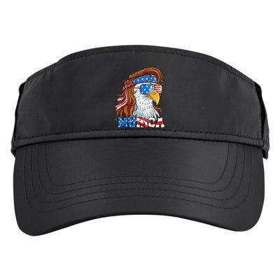 4th Of July Bald Eagle Mullet Murica Usa Usa Merica Adult Drive Performance Visor