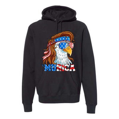 4th Of July Bald Eagle Mullet Murica Usa Usa Merica Premium Hoodie